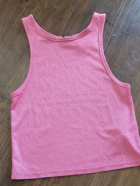 Forever 21 Pink Ribbed Tank Top